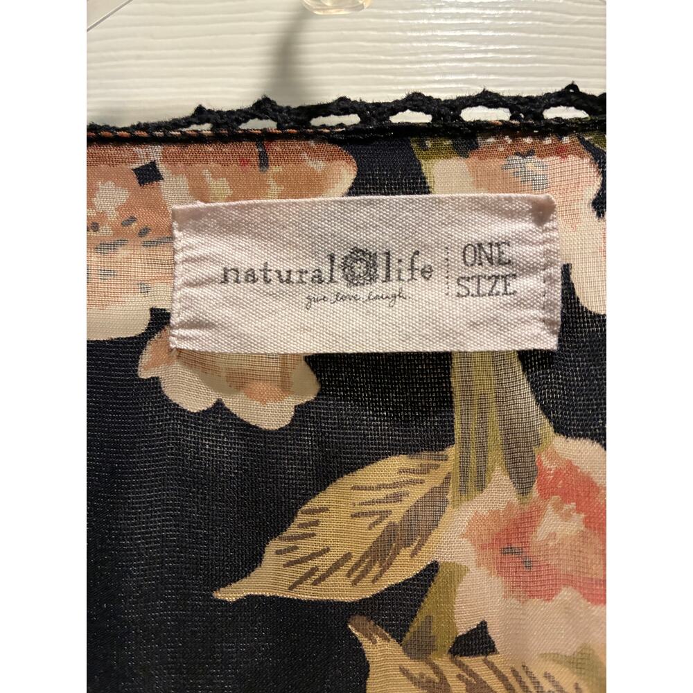 Natural Life Velvet Burnout Floral Kimono Duster - Picture 4 of 5